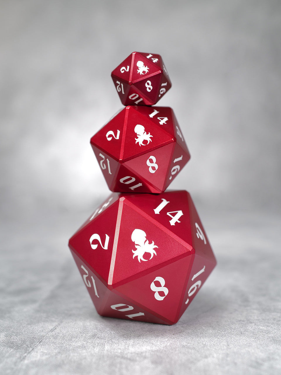 Vulcan: 75mm Red Precision Aluminum Single D20